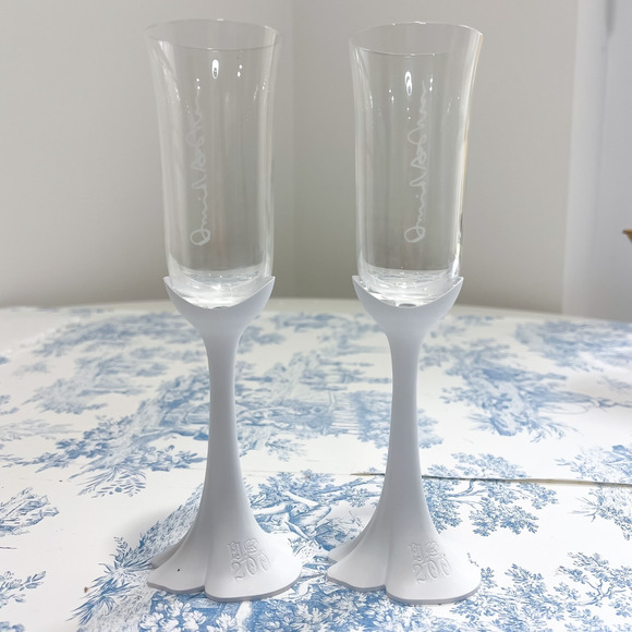 Set of 2 Perrier Jouet Champagne Flute Glass Daniel Arsham 200th Anniversary - Picture 1 of 7